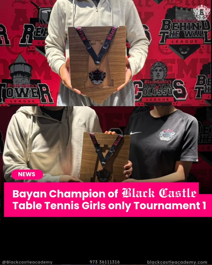 Bayan champion of Black Castle table tennis girls only tournament 1